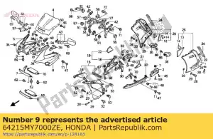 Honda 64215MY7000ZE capa, r. abaixo de * nh295m * - Lado inferior