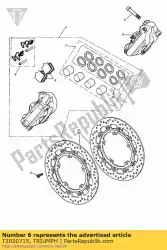 Here you can order the pad set, caliper, front from Triumph, with part number T2020715:
