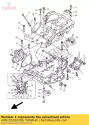 Here you can order the crankcase assy from Yamaha, with part number 4UN151000200: