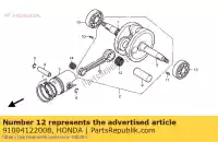 91004122008, Honda, Lager, drijfstang big end (ntn) (groen) honda qr 50 1997, Nieuw