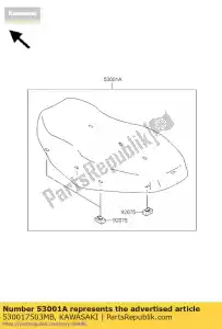 Kawasaki 530017503MB seat-assy,s.m.brown - Bottom side