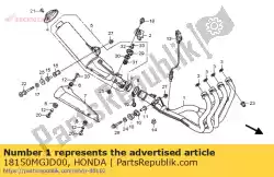 pijp comp., ex. Van Honda, met onderdeel nummer 18150MGJD00, bestel je hier online: