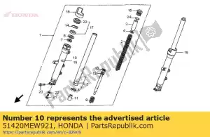 Honda 51420MEW921 caso, r. inferior - Lado inferior