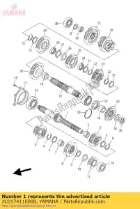 yamaha 2C0174110000 eje, principal - Lado inferior