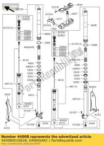 kawasaki 440080016828 tube-fourche extérieur, or kx250t6f - La partie au fond