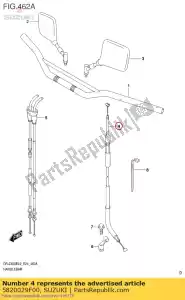 suzuki 5820029F00 cabo, embreagem - Lado inferior