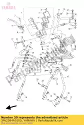 Here you can order the brake hose assy from Yamaha, with part number 3P62584A0100: