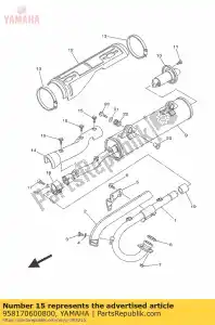 yamaha 958170600800 bullone, flangia - Il fondo