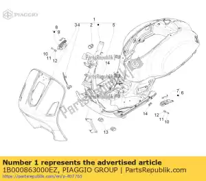 Piaggio Group 1B000863000EZ frame - Bottom side