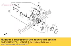 Tutaj możesz zamówić zestaw klocków, rr. (nissin) od Honda , z numerem części 06435HA5671: