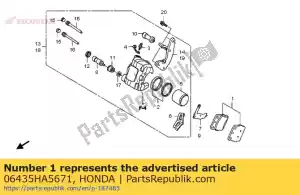 honda 06435HA5671 jeu de coussinets, rr. (nissin) - La partie au fond