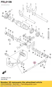 suzuki 2552548G00 haste, mudança de marcha - Lado inferior