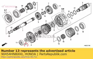 Honda 90454HN8000 arruela, especial, 20mm - Lado inferior