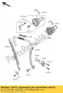 Suzuki K132710169 placa, corrente de came - Lado inferior