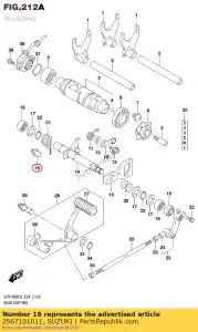 suzuki 2567101011 stopper,gear sh - Bottom side