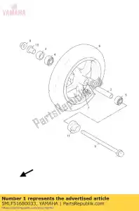 yamaha 5MLF51680033 cast wheel, front - Bottom side