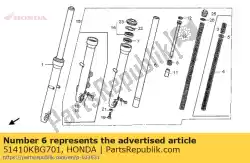 Ici, vous pouvez commander le tuyau comp., fr. Fourchette (showa) auprès de Honda , avec le numéro de pièce 51410KBG701: