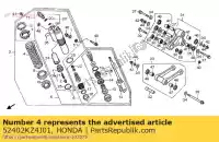 52402KZ4J01, Honda, ressort, coussin rr honda cr  r crm cr125r 125 , Nouveau