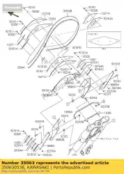 Aquí puede pedir quedarse, deflector, lh vn1700c9f de Kawasaki , con el número de pieza 350630538: