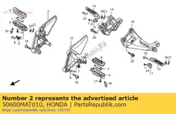 Aquí puede pedir titular, r. Paso principal de Honda , con el número de pieza 50600MAT010: