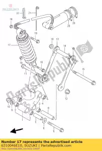 suzuki 6210046E10 absorbeur assy, ??r - La partie au fond