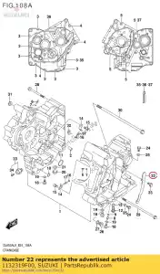 suzuki 1132319F00 plaque, séparateur d'huile - La partie au fond