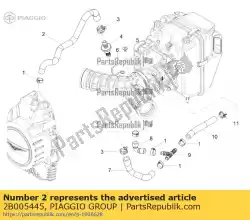 Ici, vous pouvez commander le tuyau de soufflage auprès de Piaggio Group , avec le numéro de pièce 2B005445: