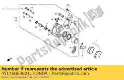 Ici, vous pouvez commander le cale auprès de Honda , avec le numéro de pièce 45116GE3601:
