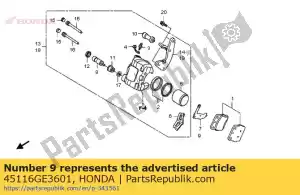 honda 45116GE3601 cale - La partie au fond