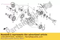 13010KY4305, Honda, ringset, zuiger (std.) honda f (j) portugal / kph nsr r (g) japan mc16-100 125 250 1986 1988 2000 2001, Nieuw