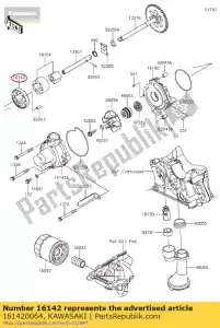 kawasaki 161420064 cover-pump zr1000daf - Bottom side