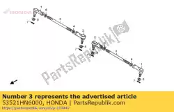 Aqui você pode pedir o tirante em Honda , com o número da peça 53521HN6000:
