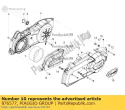 Aqui você pode pedir o tampa à prova de som com u. P. Em Piaggio Group , com o número da peça 876577: