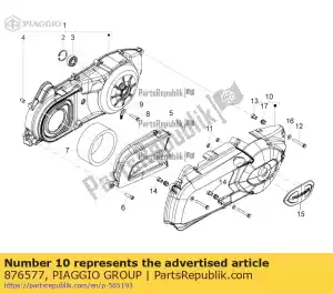 Piaggio Group 876577 tampa à prova de som com u.p. - Lado inferior