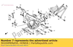 honda 50200MENA50 cuerpo comp., rr. cuadro - Lado inferior