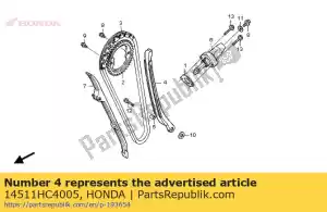Honda 14511HC4005 tensor, corrente de came (koyo) - Lado inferior