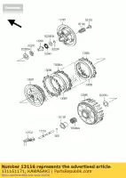 131161171, Kawasaki, rod-push kawasaki kx  m kx125 125 , New