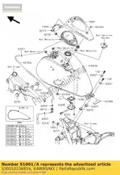 Qui puoi ordinare tank-comp-carburante, c. F. Red da Kawasaki , con numero parte 510010336816: