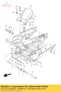 Yamaha 5VY221100000 bras arrière comp. - La partie au fond