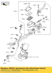 Here you can order the holder-brake,master c zx900-a1 from Kawasaki, with part number 430341053: