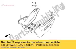 Honda 83650MW3E10ZA cover set, r. side (wl) * - Bottom side