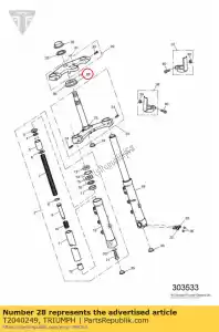 triumph T2040249 cover, headstock bearing - Bottom side