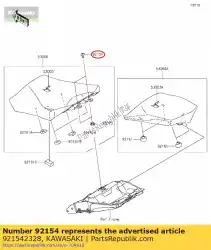 Ici, vous pouvez commander le 01 boulon auprès de Kawasaki , avec le numéro de pièce 921542328: