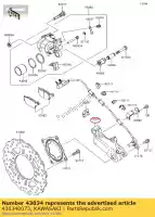 430340073, Kawasaki, holder-brake klz1000acf kawasaki  klz 1000 2012 2013 2014 2015 2016 2017 2018, New