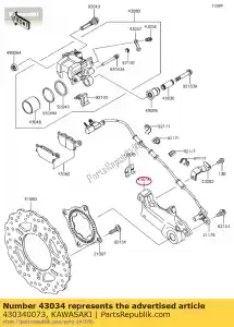 kawasaki 430340073 uchwyt hamulca klz1000acf - Dół