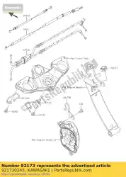 Here you can order the clamp,throttle cable from Kawasaki, with part number 921730245: