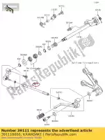 391110066, Kawasaki, rótula zx600r9f kawasaki  zx 600 2009 2010 2011 2012 2017 2018, Nuevo