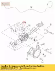 Qui puoi ordinare kit di riparazione pistone da KTM , con numero parte 61313083000: