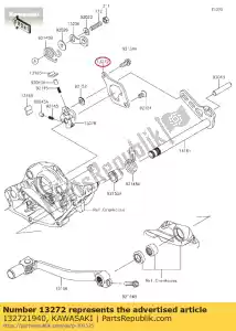 Kawasaki 132721940 placa, guia de pólo - Lado inferior