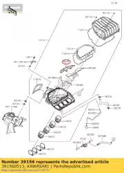 Ici, vous pouvez commander le pad, fr zx600r9f auprès de Kawasaki , avec le numéro de pièce 391560513: